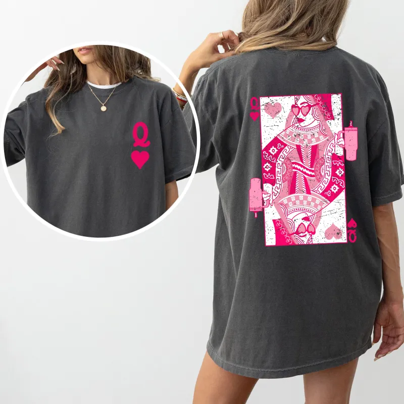 Queen of Hearts, Cards, Games, Valentine's Day Comfort Colors Tshirt sold by Refinery Number One