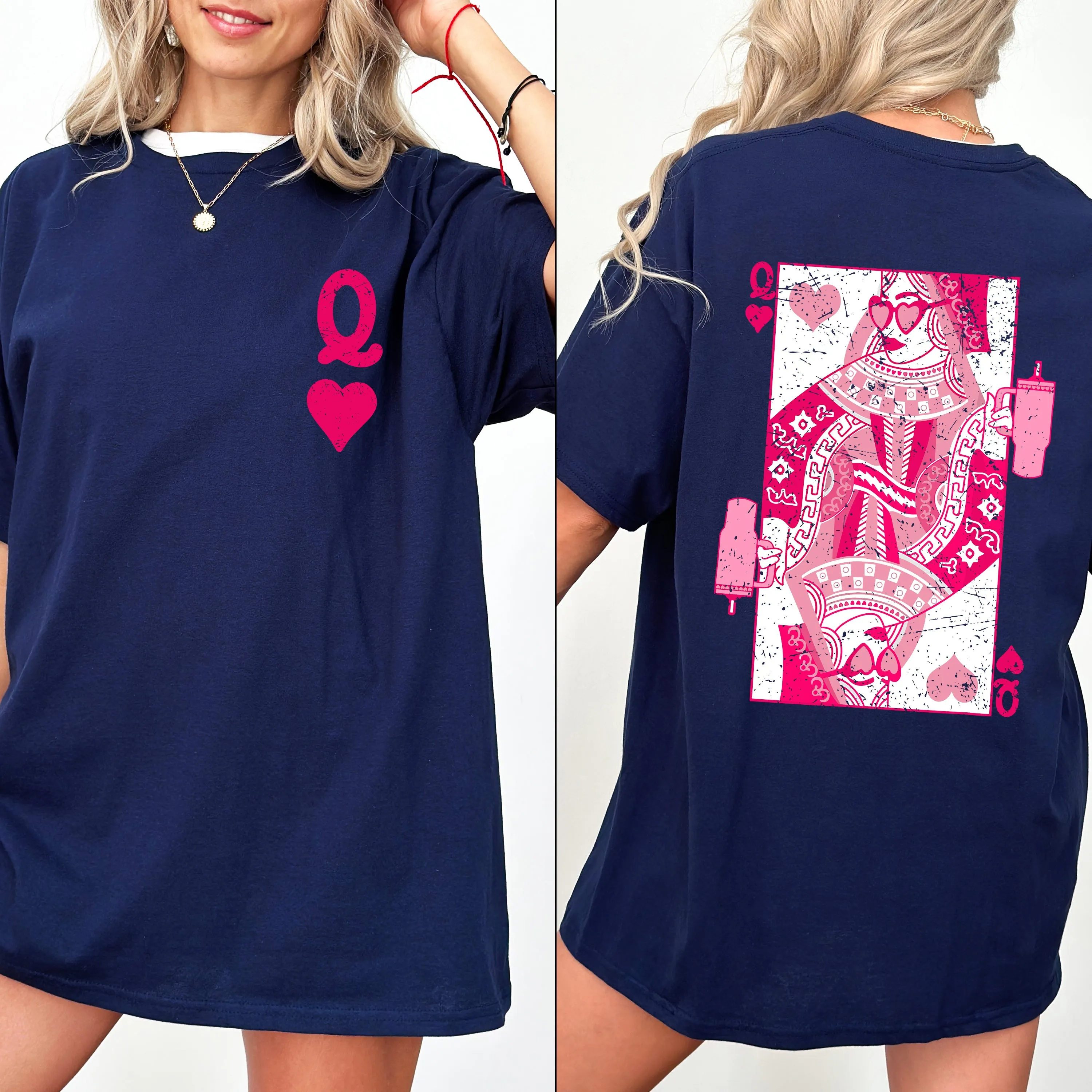 Queen of Hearts, Cards, Games, Valentine's Day Comfort Colors Tshirt sold by Refinery Number One product image thumbnail 3