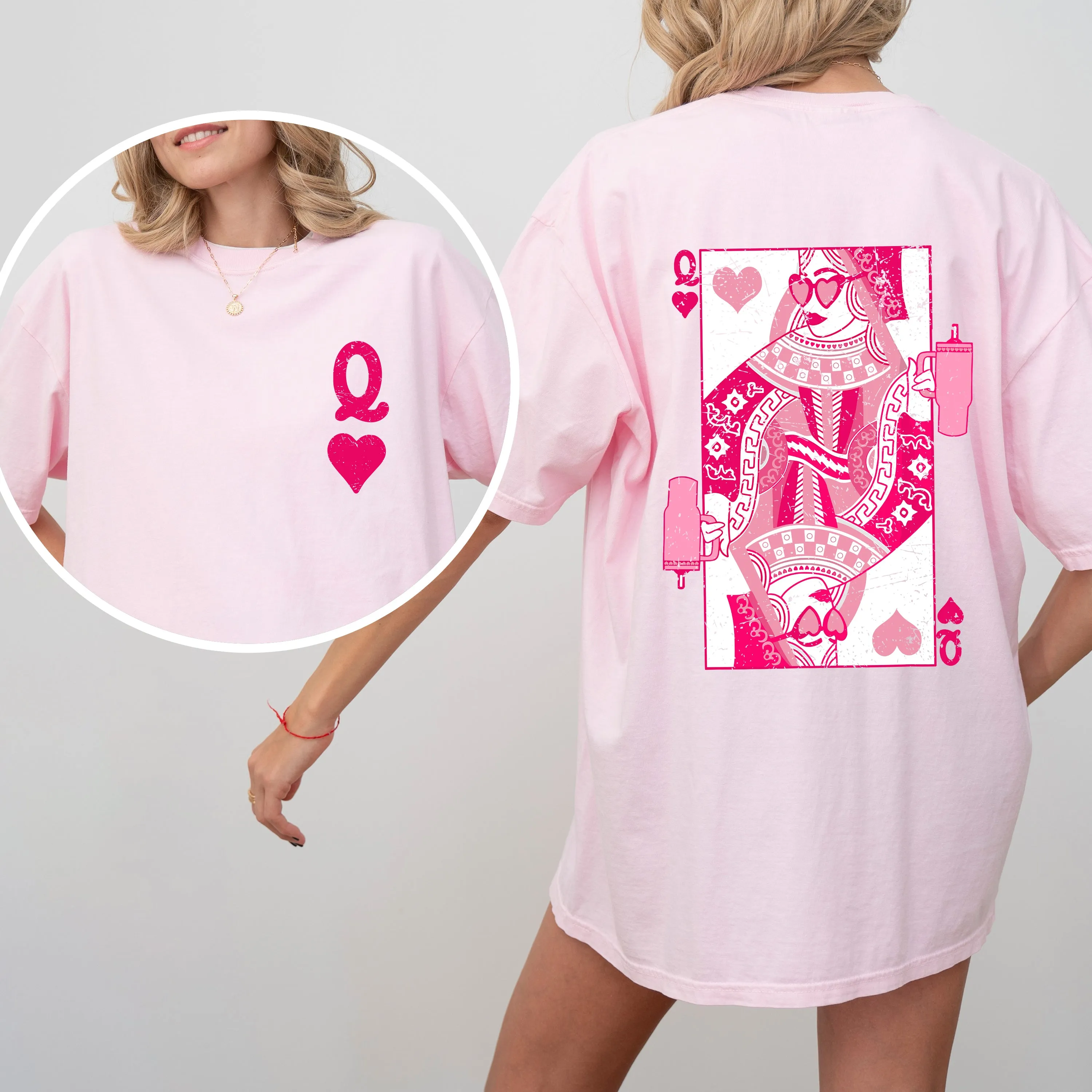 Queen of Hearts, Cards, Games, Valentine's Day Comfort Colors Tshirt sold by Refinery Number One product image thumbnail 2