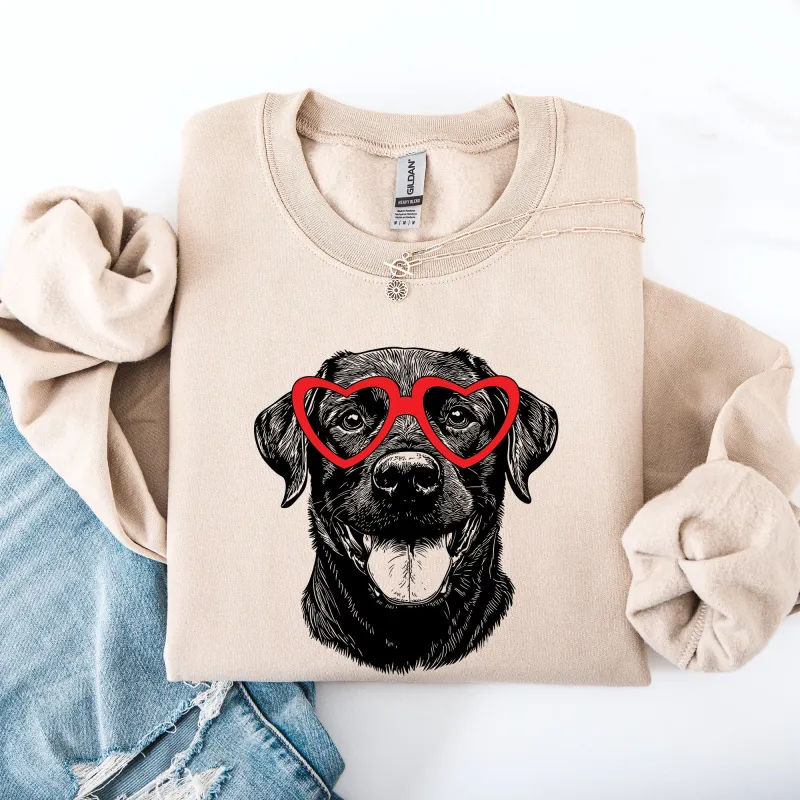Black Lab, Labrador, Pet, Dog Breed, Valentine's Sweatshirt sold by Refinery Number One