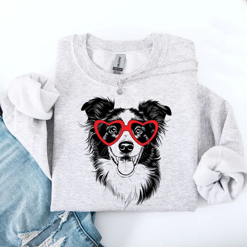 Border Collie, Pet, Dog Breed, Valentine's Sweatshirt sold by Refinery Number One
