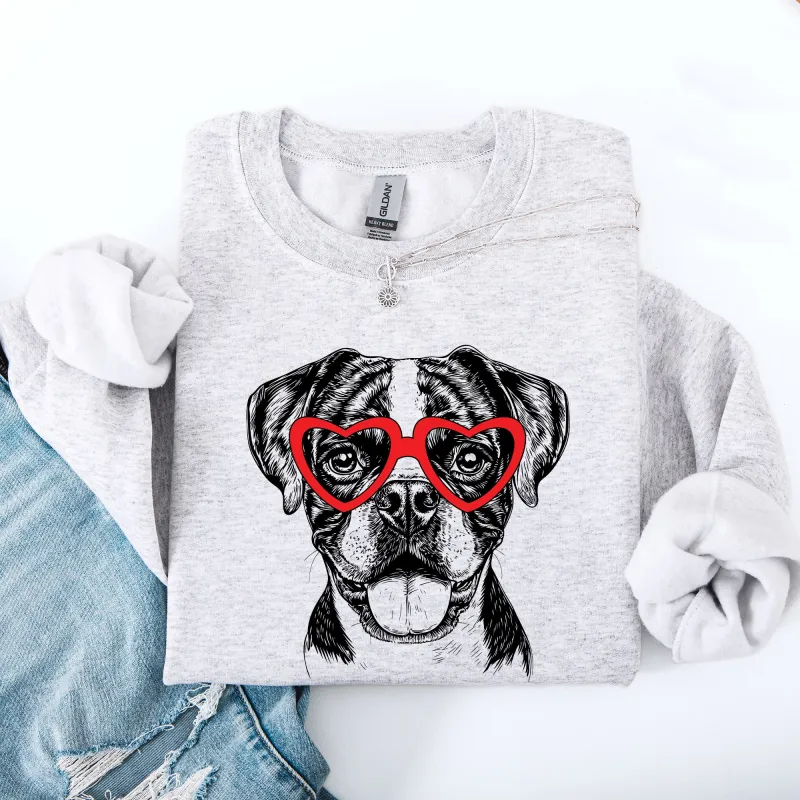 Boxer, Pet, Dog Breed, Valentine's Sweatshirt sold by Refinery Number One