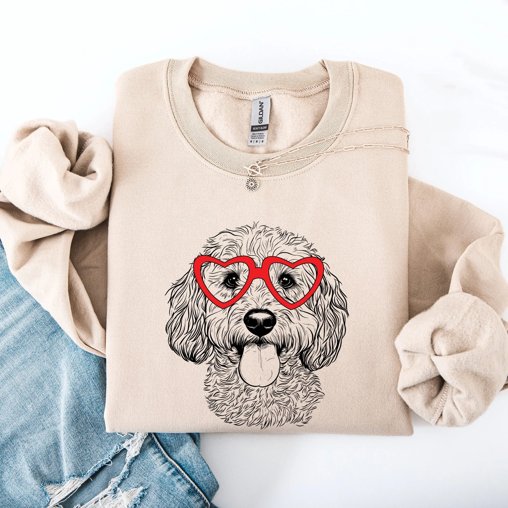 Cockapoo, Pet, Dog Breed, Valentine's Sweatshirt sold by Refinery Number One product image thumbnail 4