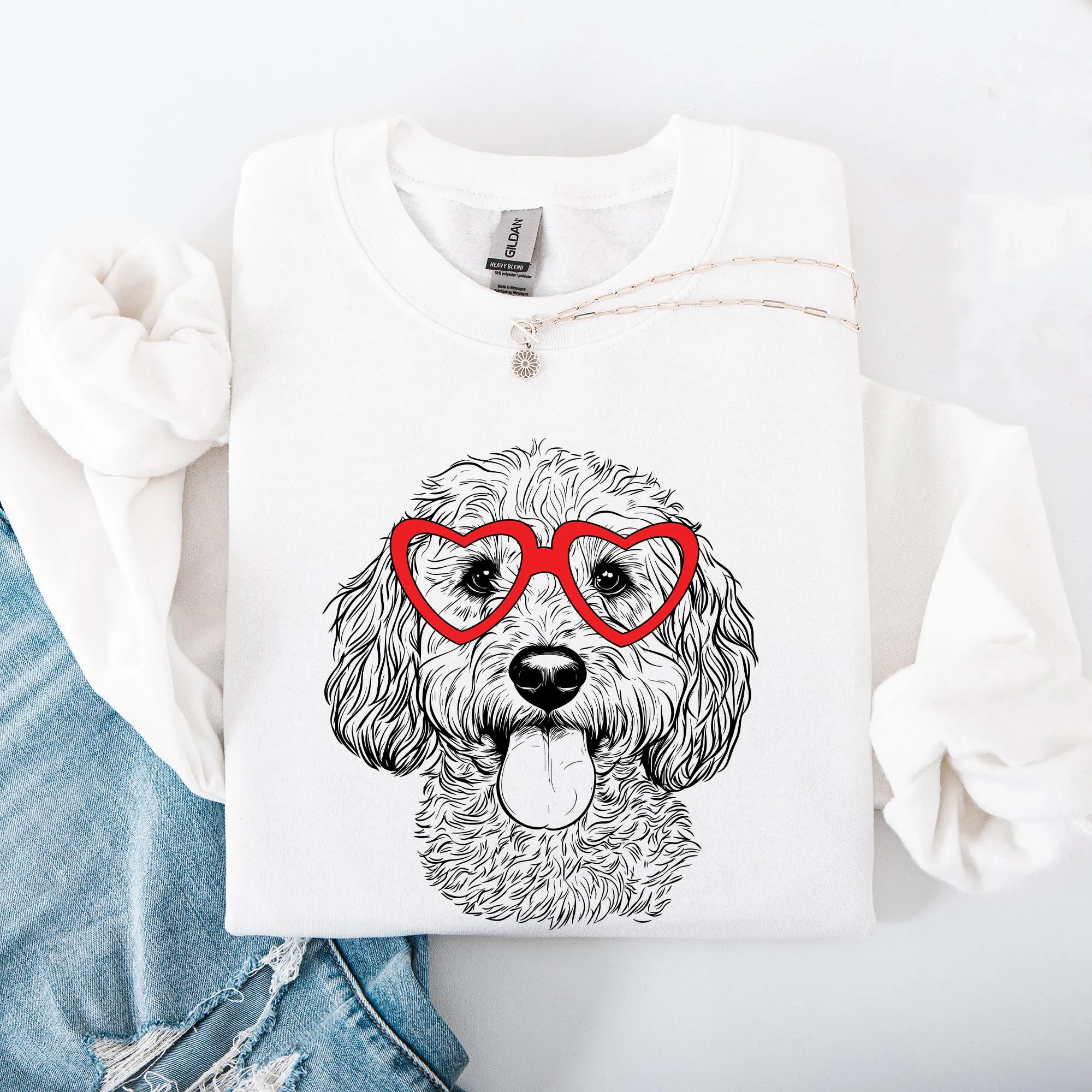 Cockapoo, Pet, Dog Breed, Valentine's Sweatshirt sold by Refinery Number One product image thumbnail 2
