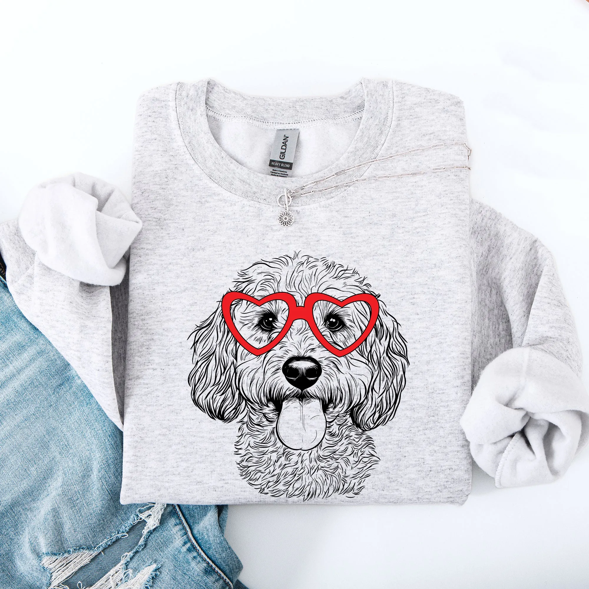 Cockapoo, Pet, Dog Breed, Valentine's Sweatshirt sold by Refinery Number One product image thumbnail 3