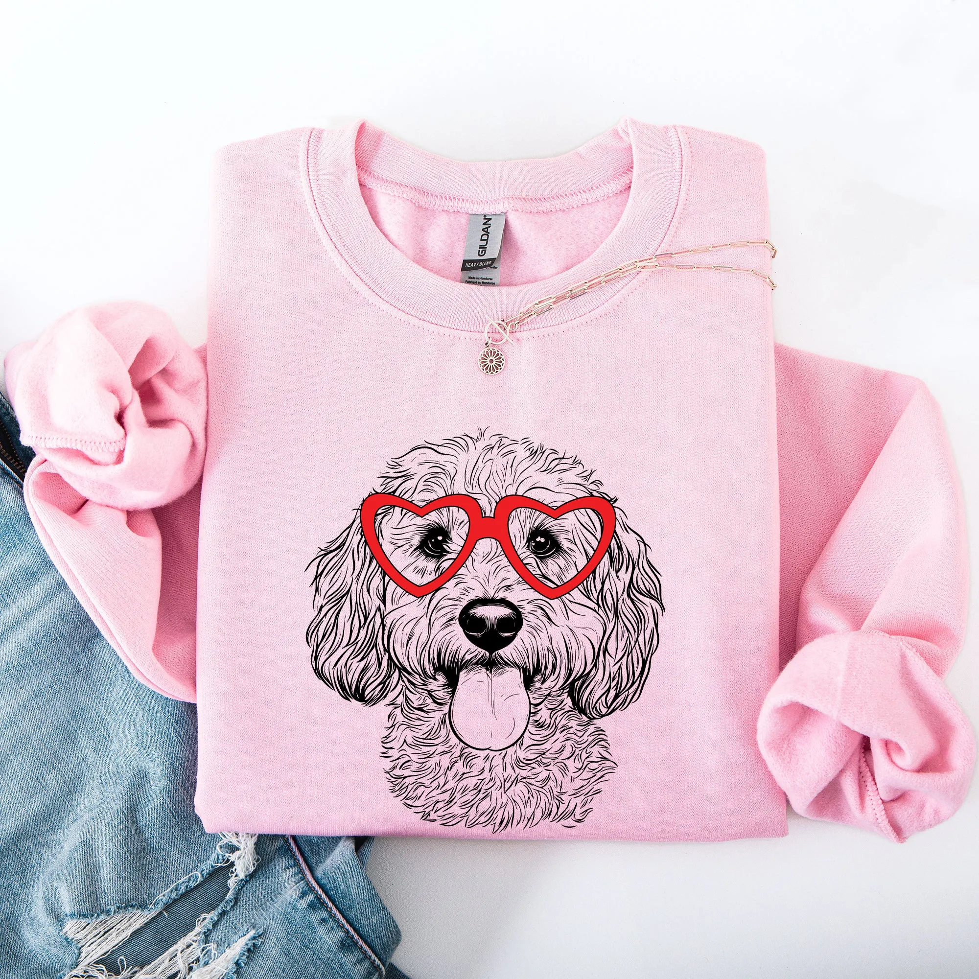 Cockapoo, Pet, Dog Breed, Valentine's Sweatshirt sold by Refinery Number One