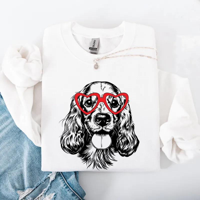 Cocker Spaniel, Pet, Dog Breed, Valentine's Sweatshirt sold by Refinery Number One