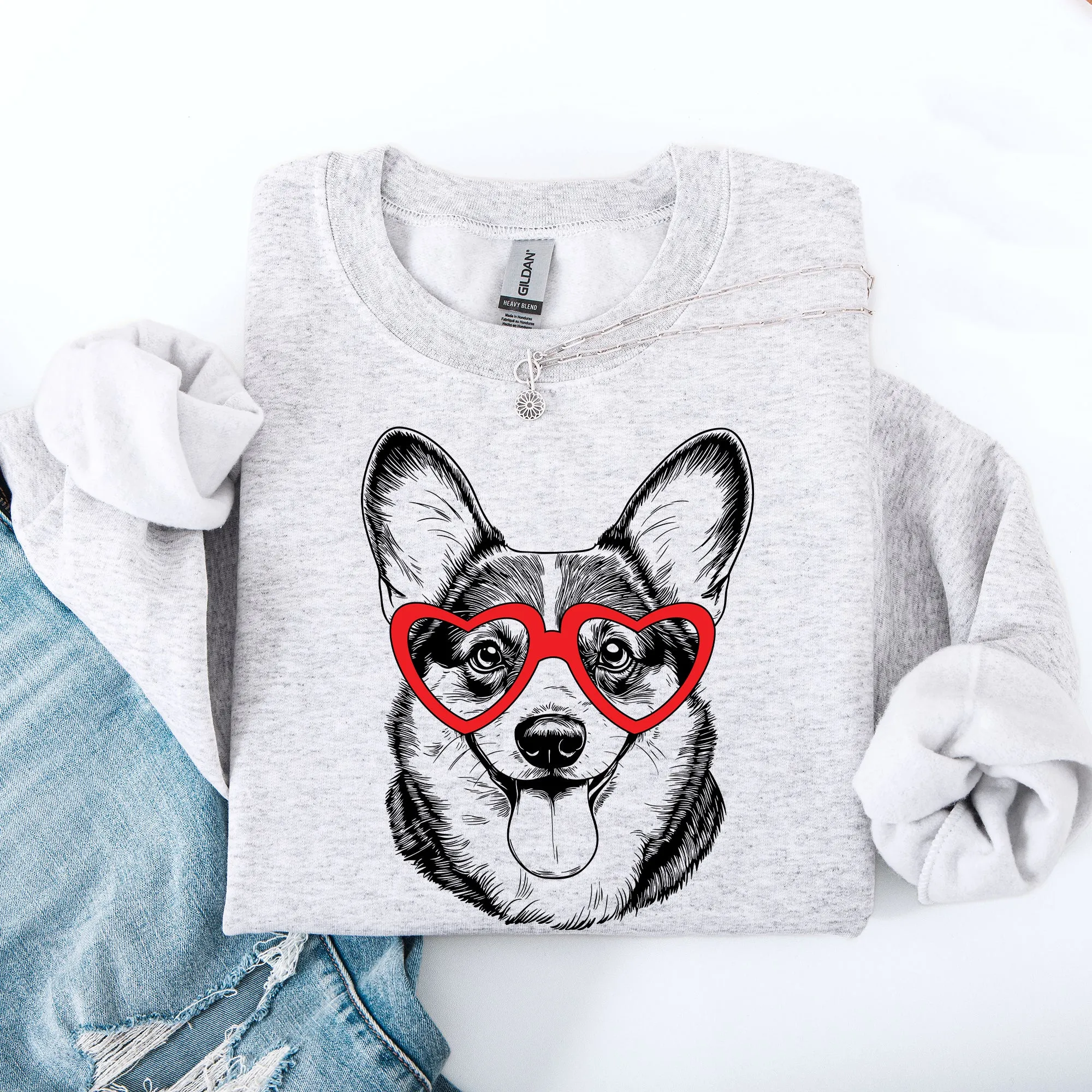 Corgi, Pet, Dog Breed, Valentine's Sweatshirt sold by Refinery Number One product image thumbnail 3