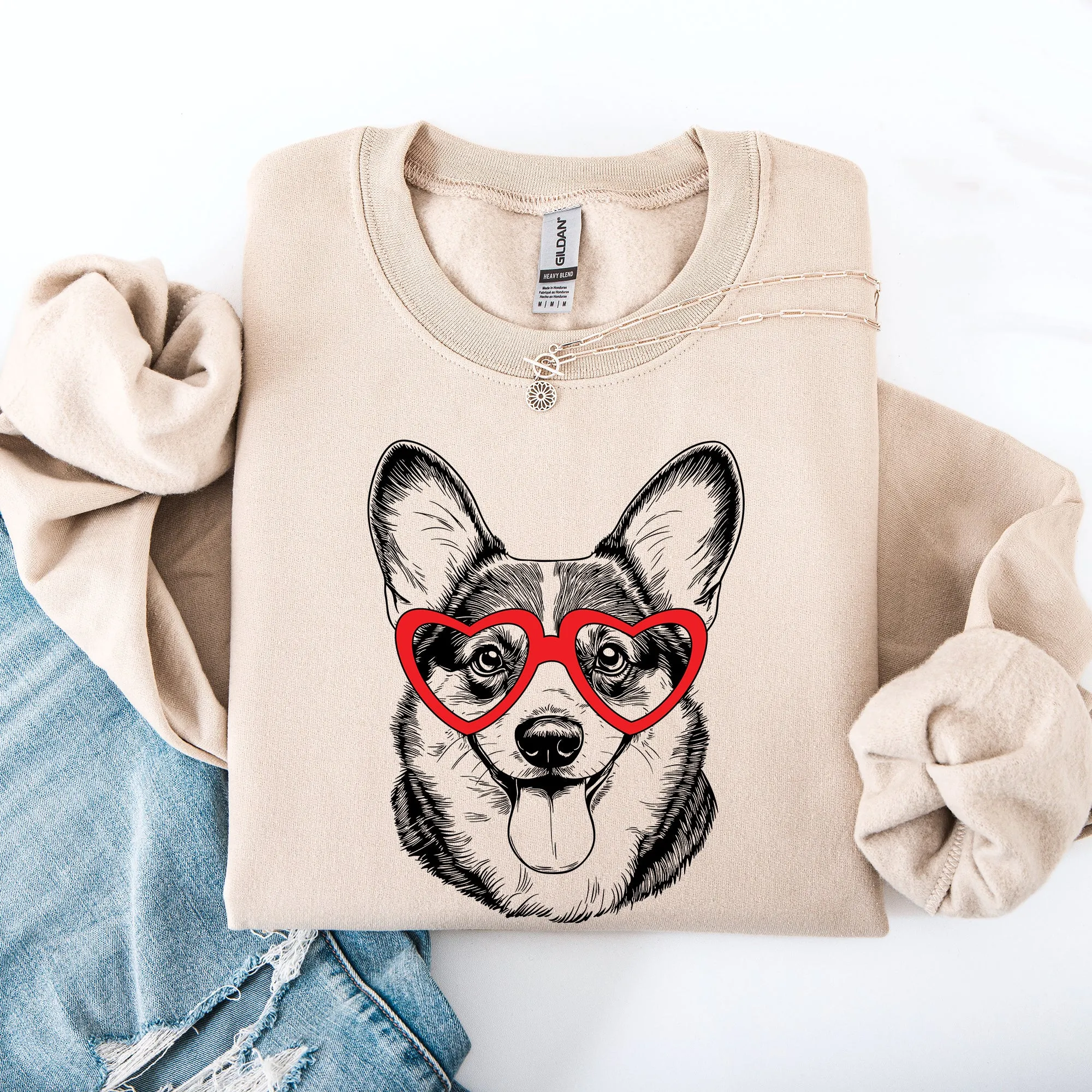 Corgi, Pet, Dog Breed, Valentine's Sweatshirt sold by Refinery Number One product image thumbnail 4