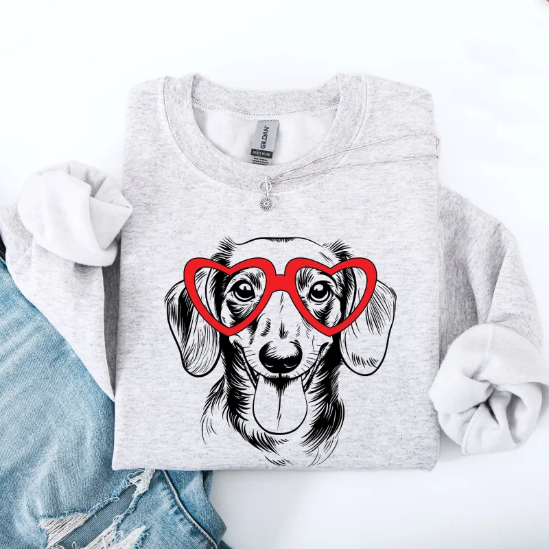 Dachshund, Pet, Dog Breed, Valentine's Sweatshirt sold by Refinery Number One