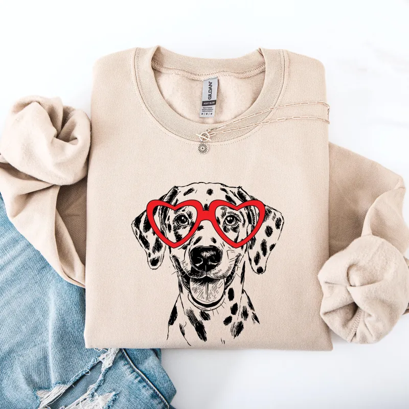 Dalmatian, Pet, Dog Breed, Valentine's Sweatshirt sold by Refinery Number One