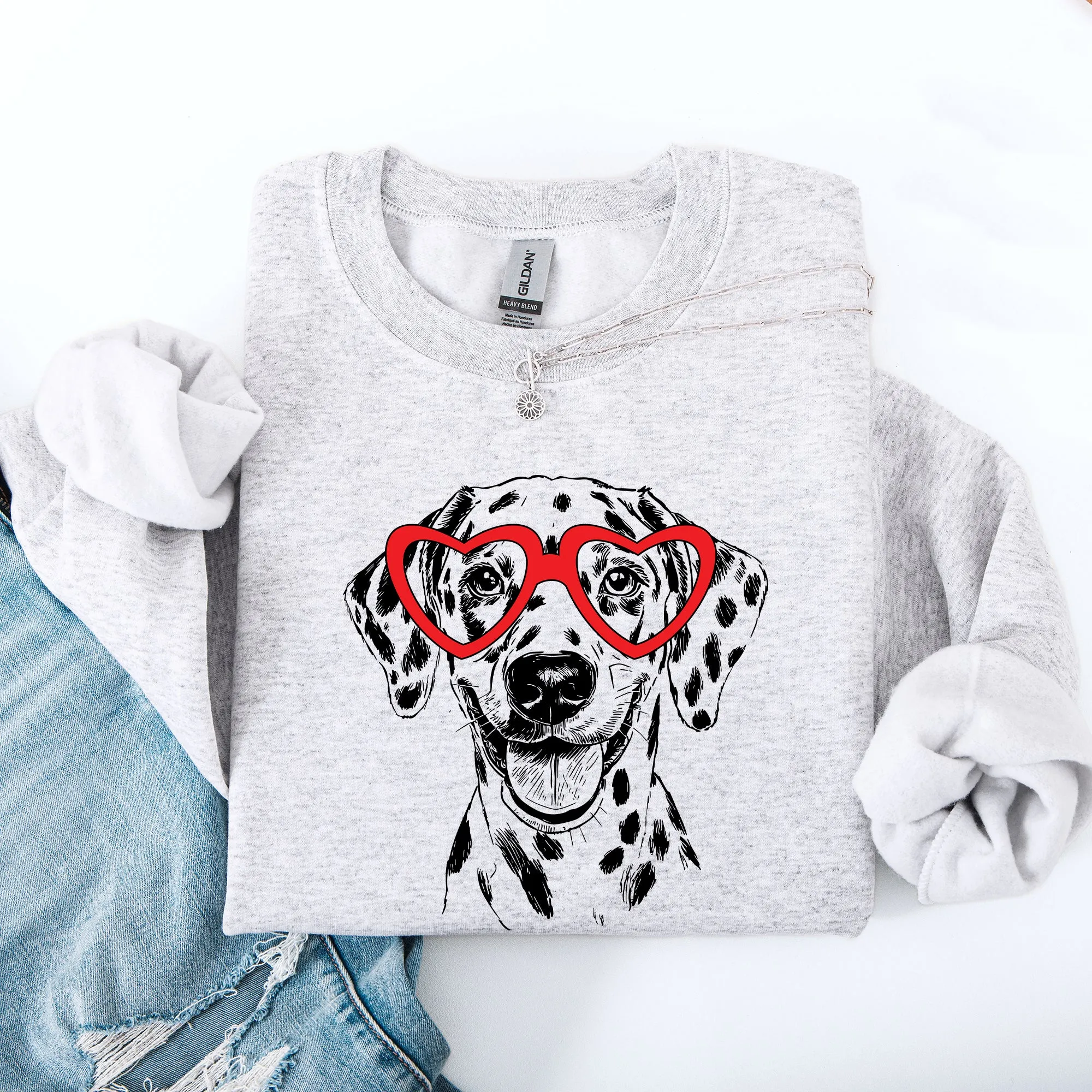 Dalmatian, Pet, Dog Breed, Valentine's Sweatshirt sold by Refinery Number One product image thumbnail 3