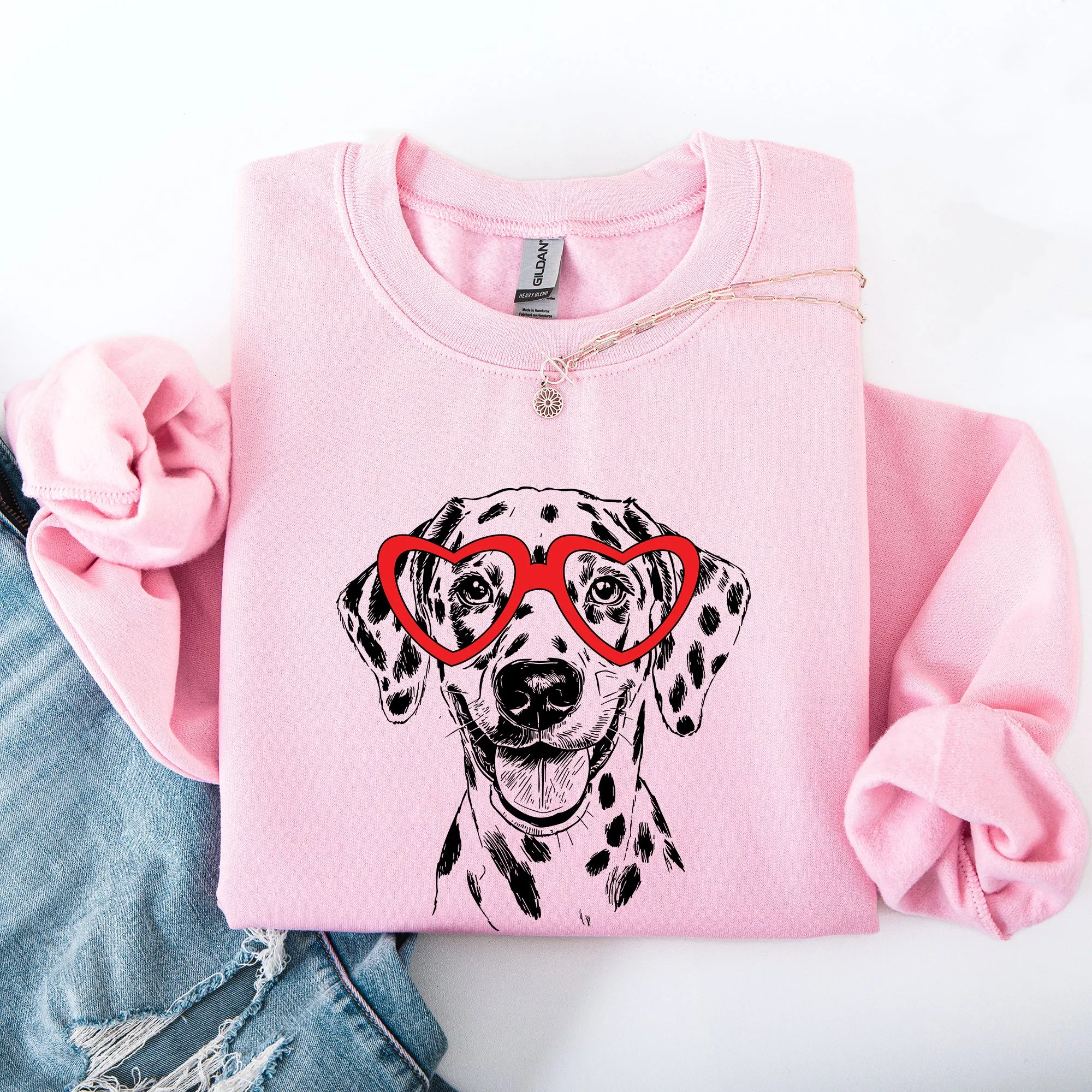 Dalmatian, Pet, Dog Breed, Valentine's Sweatshirt sold by Refinery Number One product image thumbnail 4