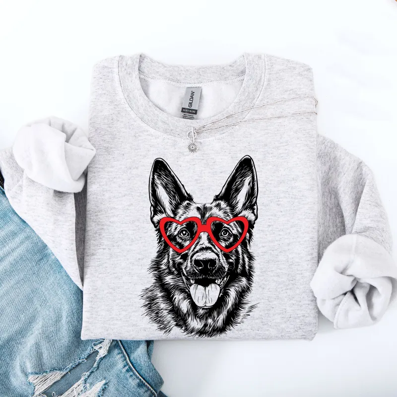 German Shepherd, Pet, Dog Breed, Valentine's Sweatshirt sold by Refinery Number One