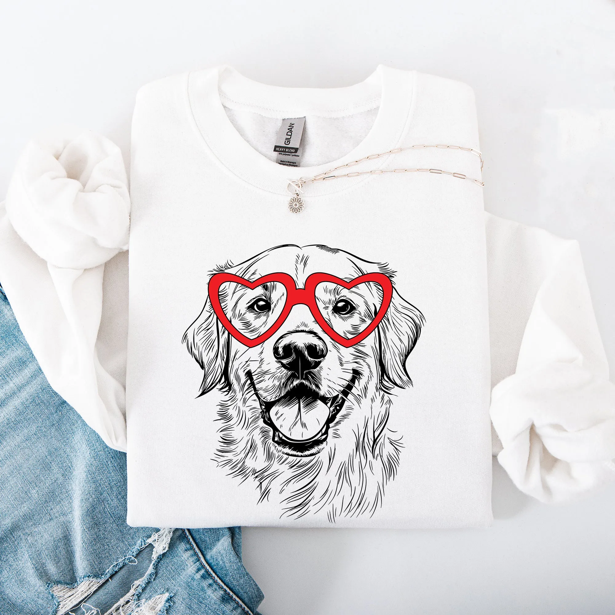 Golden Retriever, Pet, Dog Breed, Valentine's Sweatshirt sold by Refinery Number One product image thumbnail 4