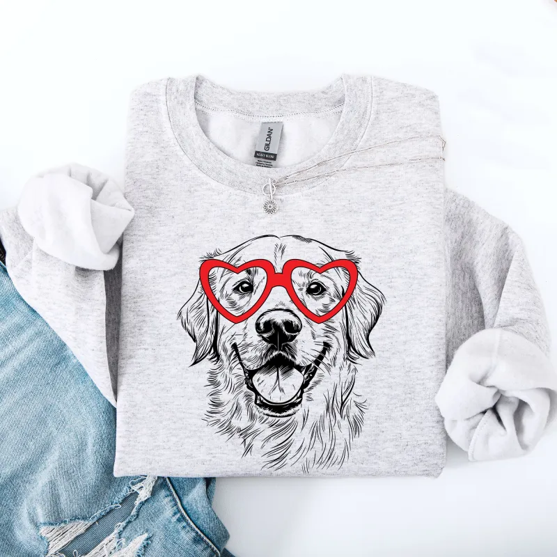 Golden Retriever, Pet, Dog Breed, Valentine's Sweatshirt sold by Refinery Number One