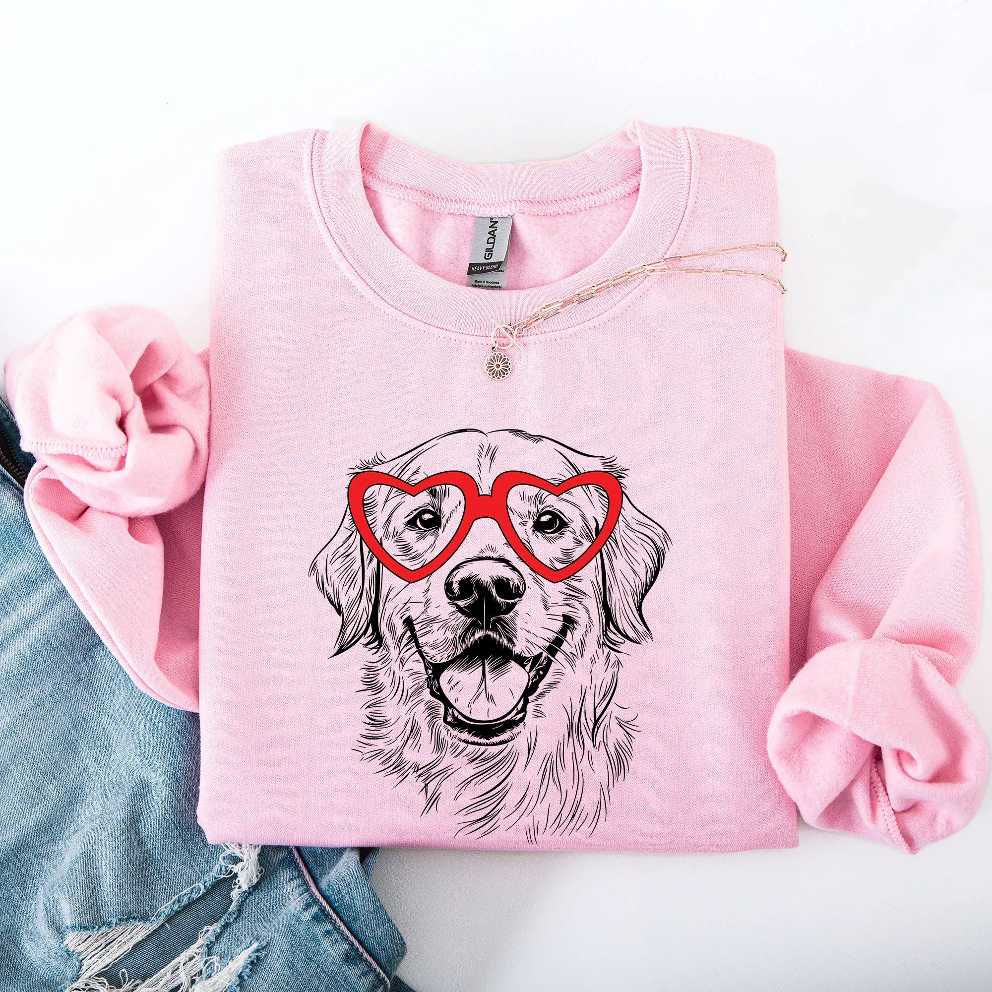 Golden Retriever, Pet, Dog Breed, Valentine's Sweatshirt sold by Refinery Number One product image thumbnail 2