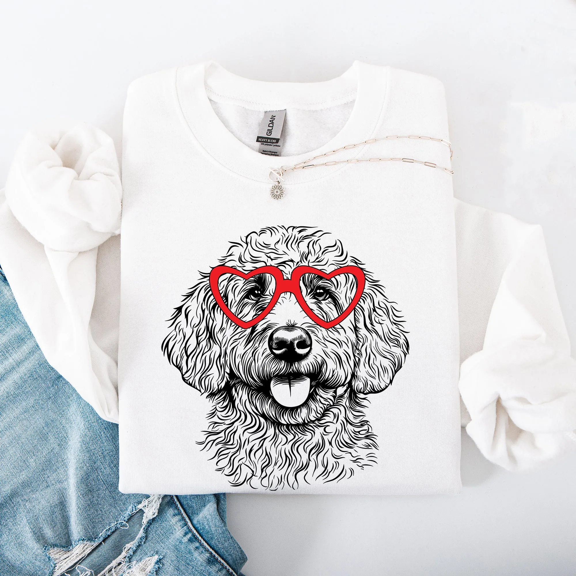 Goldendoodle, Pet, Dog Breed, Valentine's Sweatshirt sold by Refinery Number One product image thumbnail 3