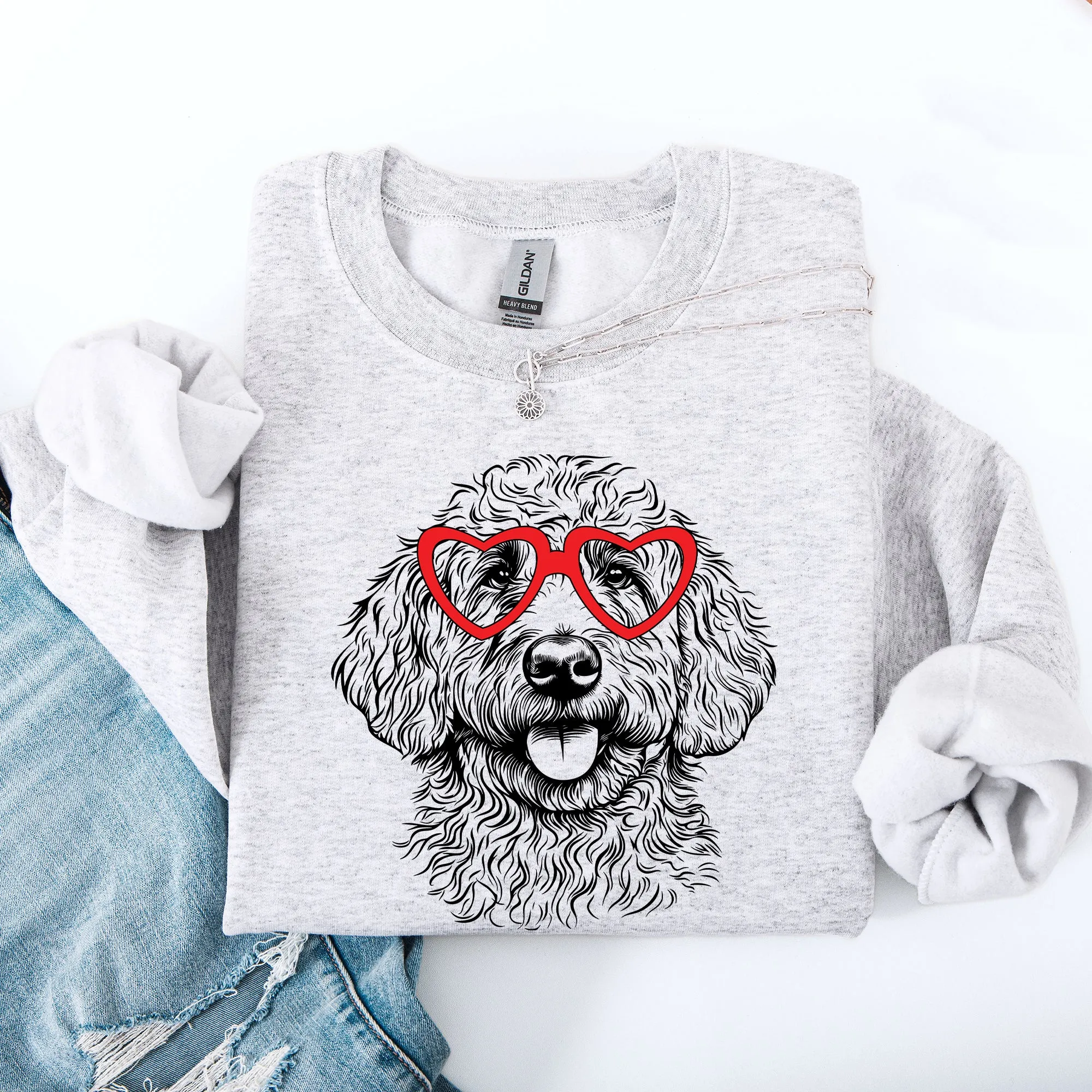 Goldendoodle, Pet, Dog Breed, Valentine's Sweatshirt sold by Refinery Number One product image thumbnail 4