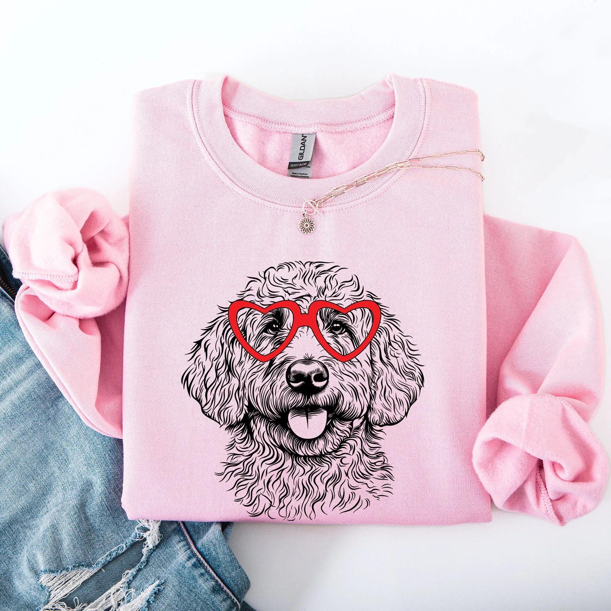 Goldendoodle, Pet, Dog Breed, Valentine's Sweatshirt sold by Refinery Number One product image thumbnail 2