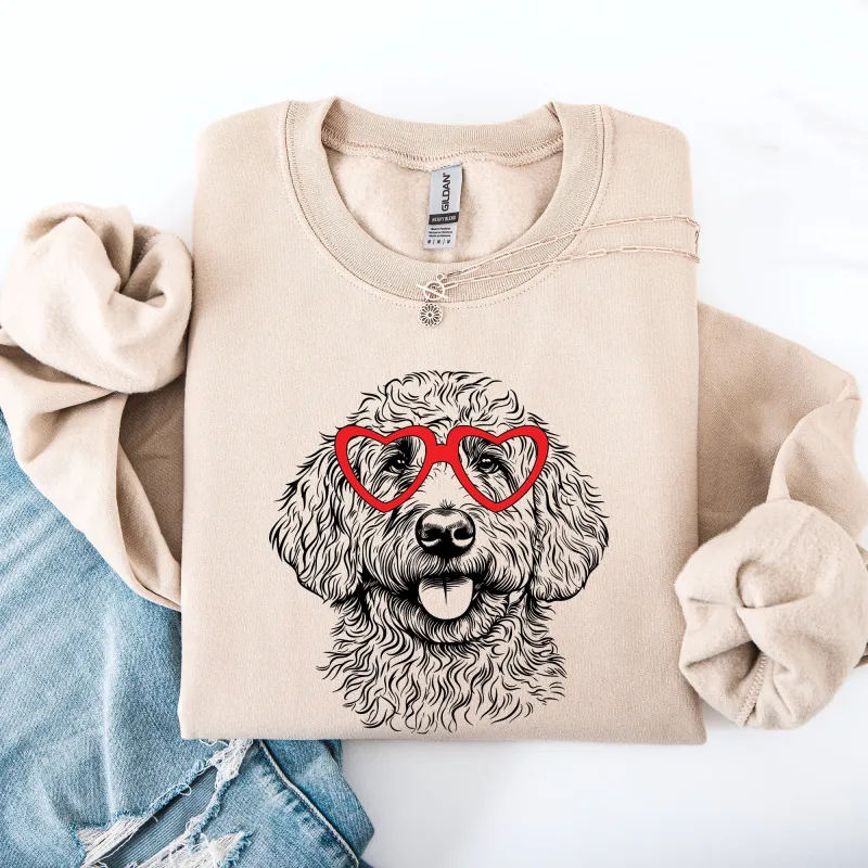 Goldendoodle, Pet, Dog Breed, Valentine's Sweatshirt sold by Refinery Number One