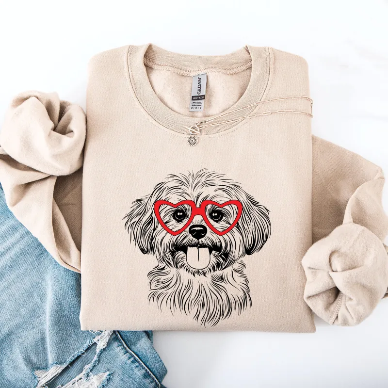 Havanese, Pet, Dog Breed, Valentine's Sweatshirt sold by Refinery Number One