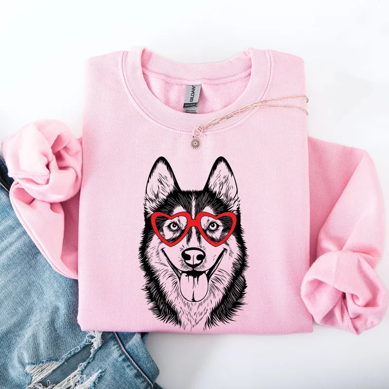 Husky, Pet, Dog Breed, Valentine's Sweatshirt sold by Refinery Number One