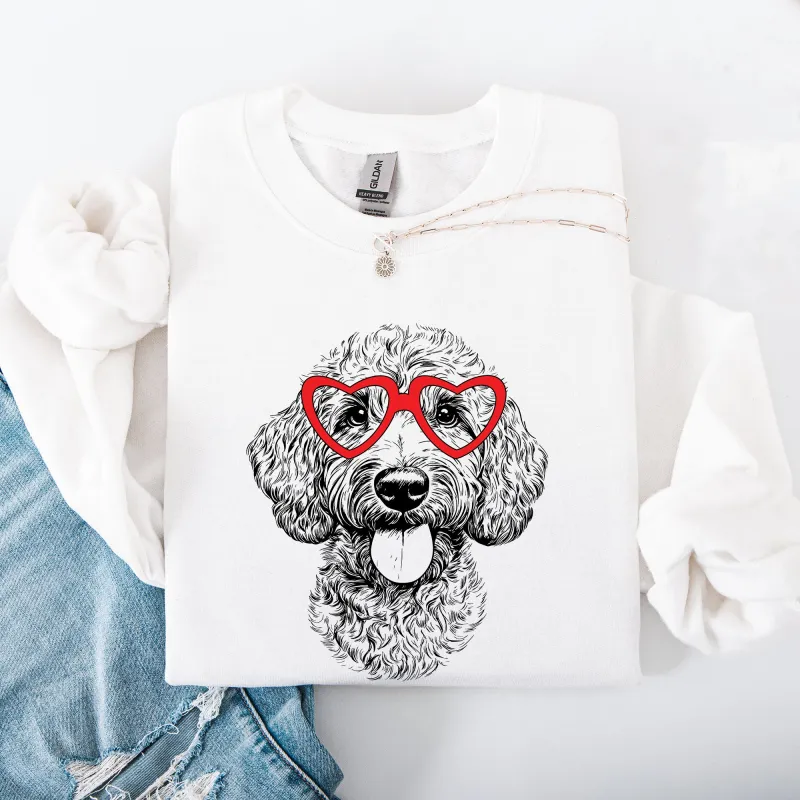 Labradoodle, Pet, Dog Breed, Valentine's Sweatshirt sold by Refinery Number One