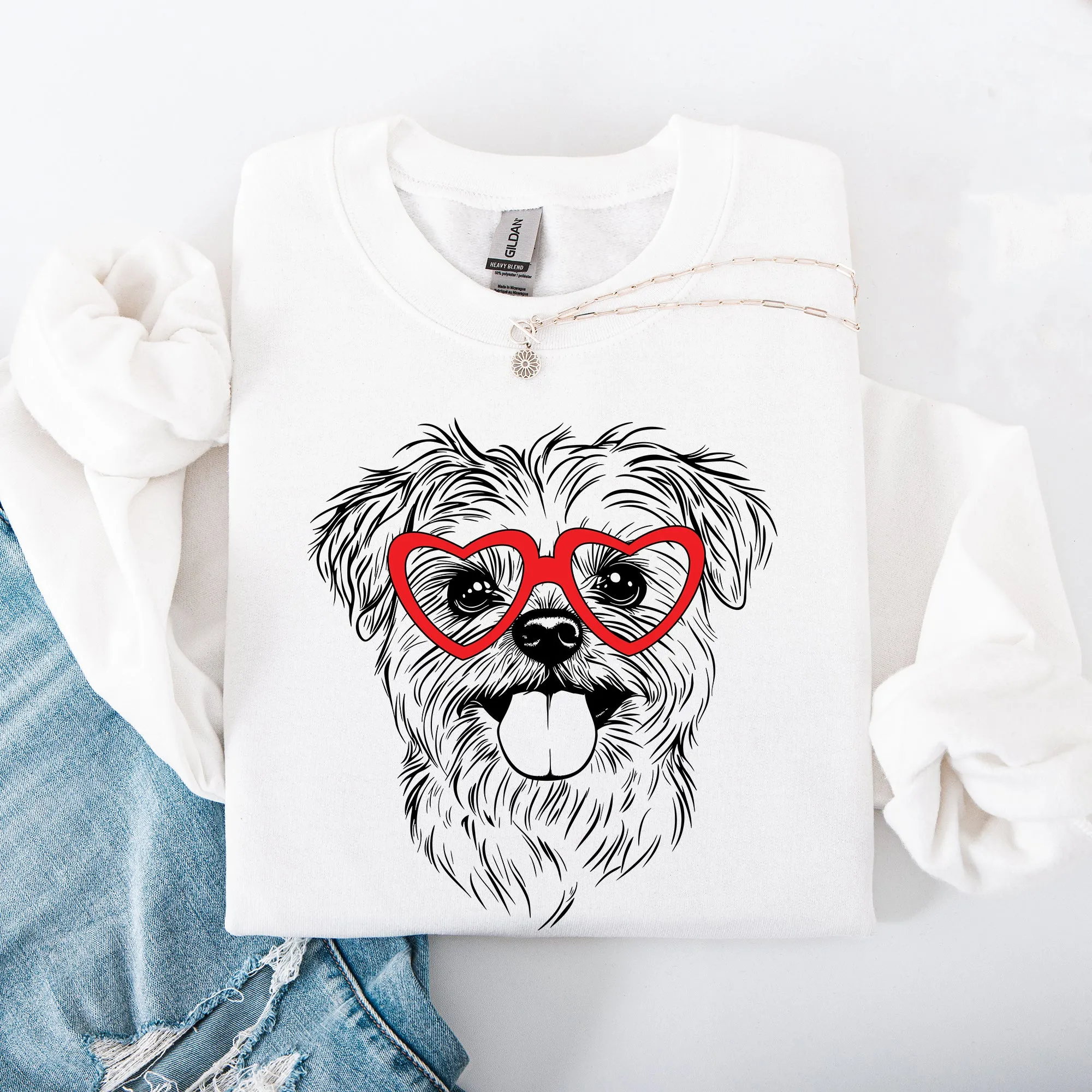 Maltese, Pet, Dog Breed, Valentine's Sweatshirt sold by Refinery Number One product image thumbnail 4