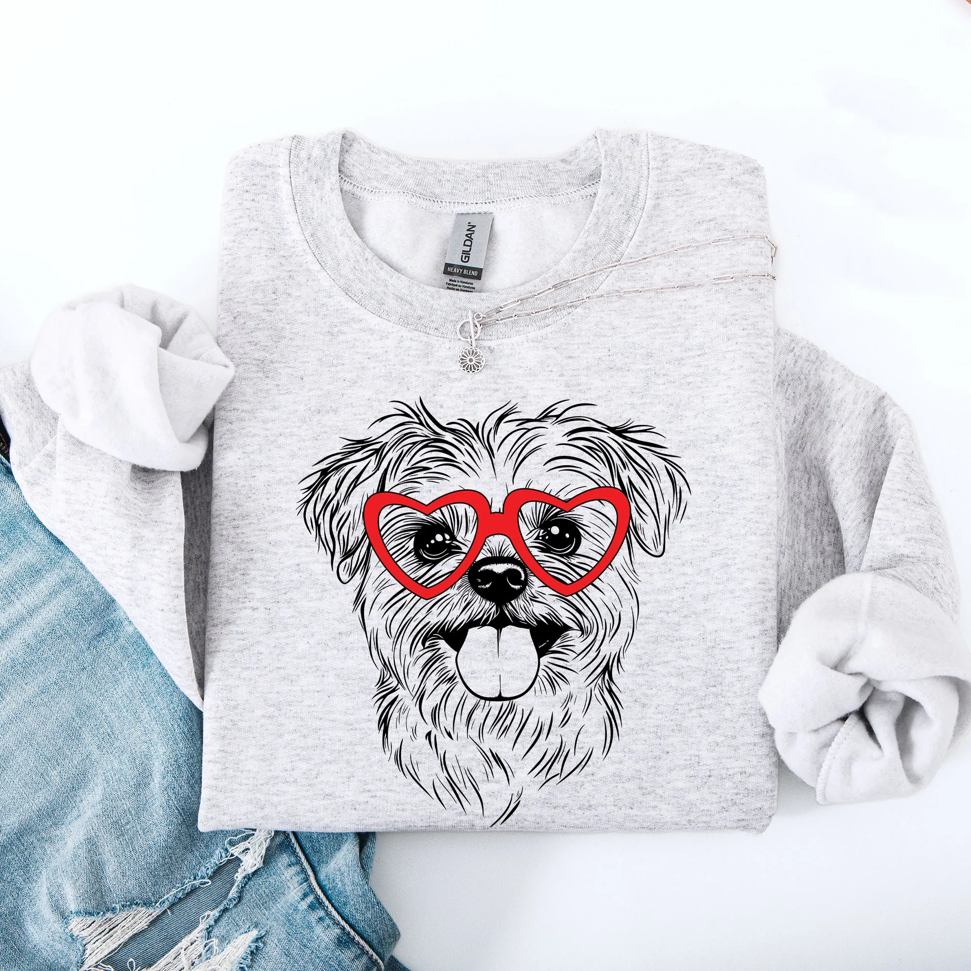 Maltese, Pet, Dog Breed, Valentine's Sweatshirt sold by Refinery Number One