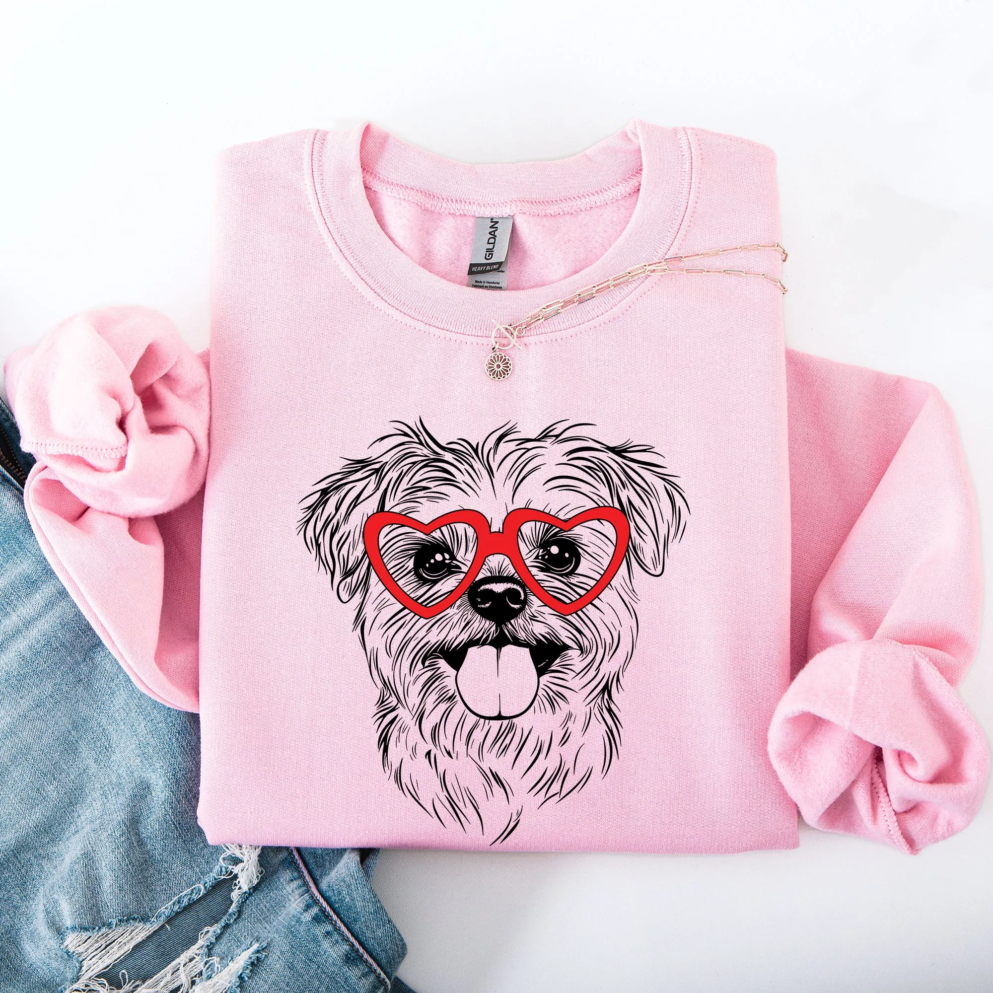 Maltese, Pet, Dog Breed, Valentine's Sweatshirt sold by Refinery Number One product image thumbnail 2