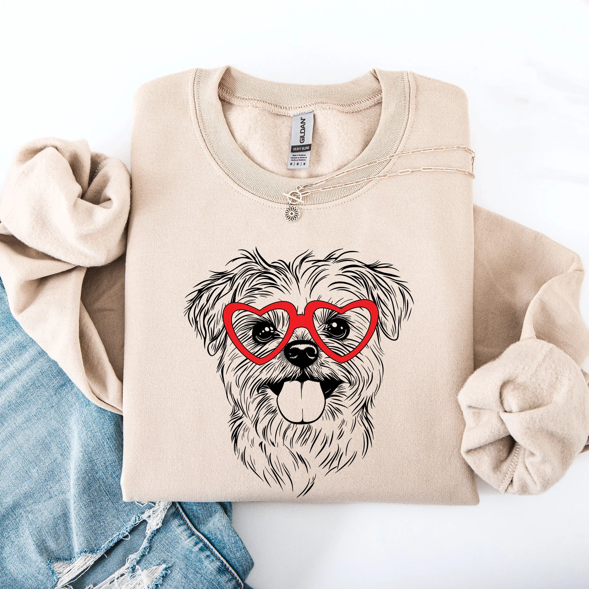Maltese, Pet, Dog Breed, Valentine's Sweatshirt sold by Refinery Number One product image thumbnail 3