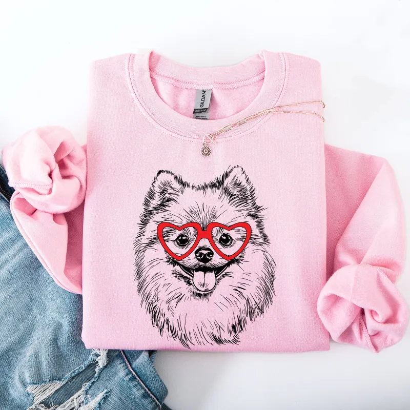 Pomeranian, Pet, Dog Breed, Valentine's Sweatshirt sold by Refinery Number One
