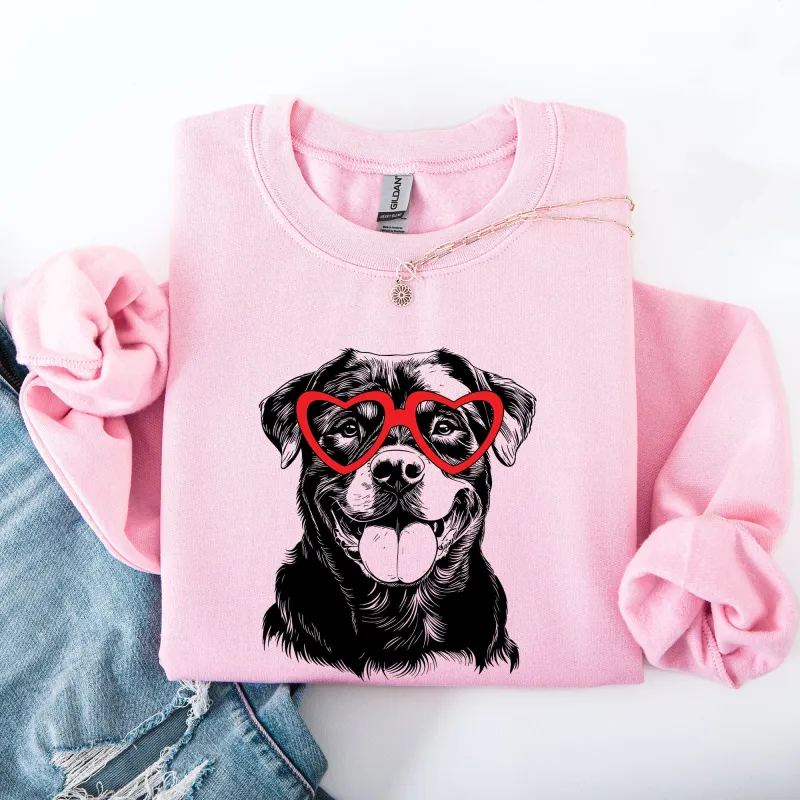 Rottweiler, Pet, Dog Breed, Valentine's Sweatshirt sold by Refinery Number One