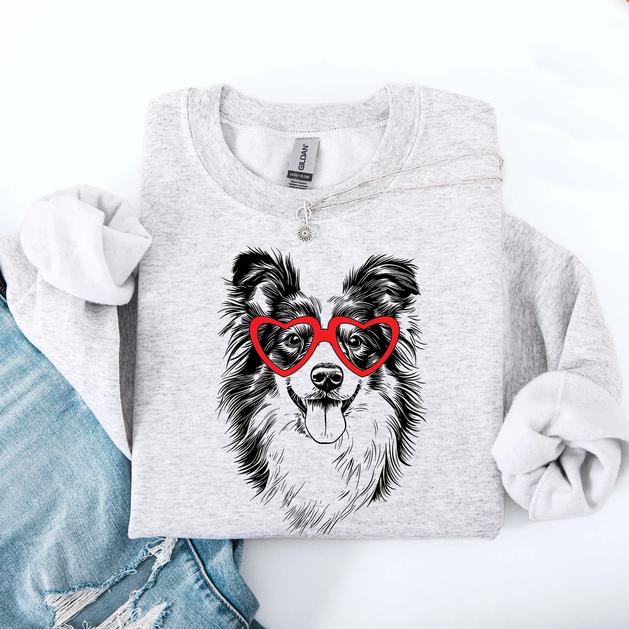 Sheltie, Shetland Sheepdog, Pet, Dog Breed, Valentine's Sweatshirt sold by Refinery Number One product image thumbnail 2