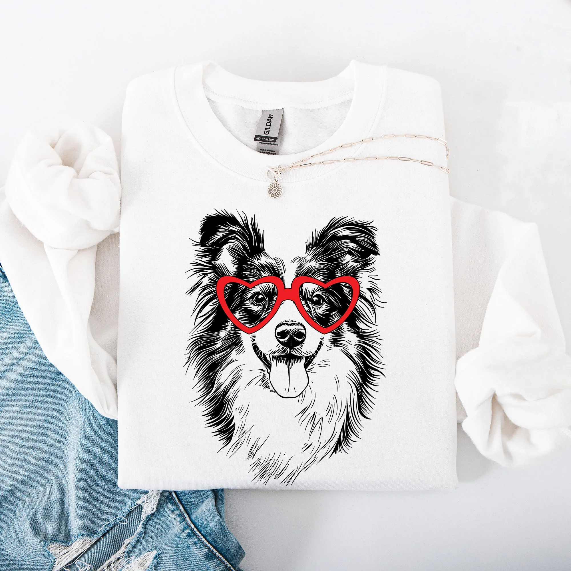 Sheltie, Shetland Sheepdog, Pet, Dog Breed, Valentine's Sweatshirt sold by Refinery Number One product image thumbnail 4