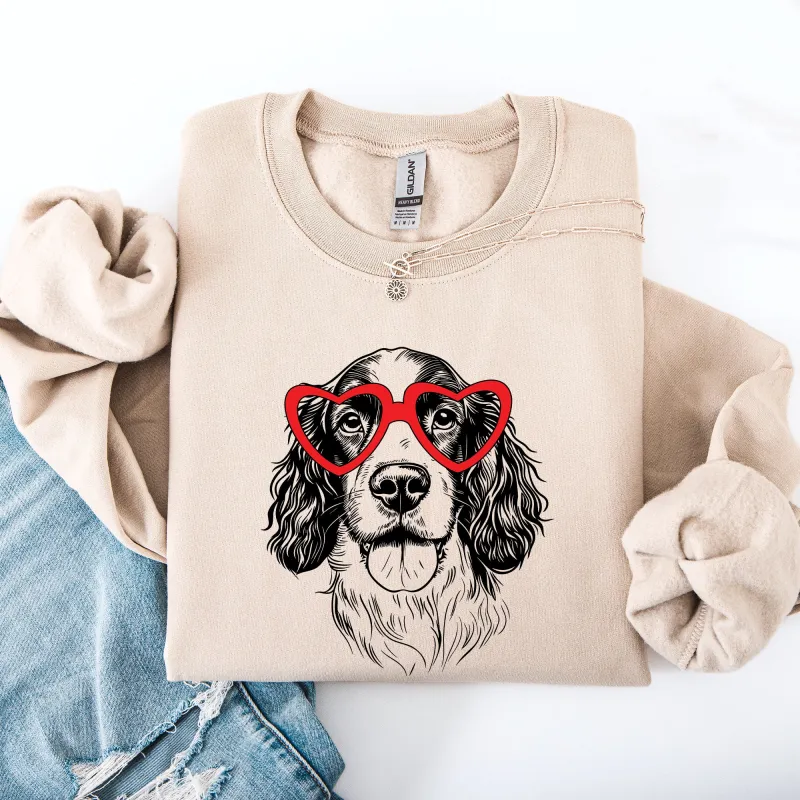 Springer Spaniel, Pet, Dog Breed, Valentine's Sweatshirt sold by Refinery Number One