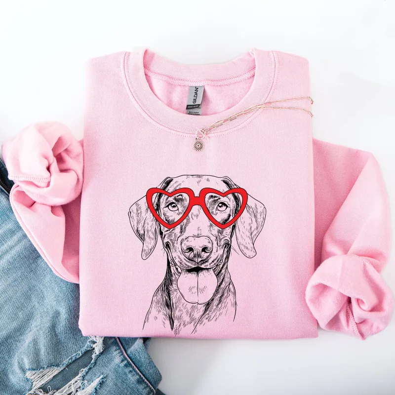 Vizsla, Pet, Dog Breed, Valentine's Sweatshirt sold by Refinery Number One
