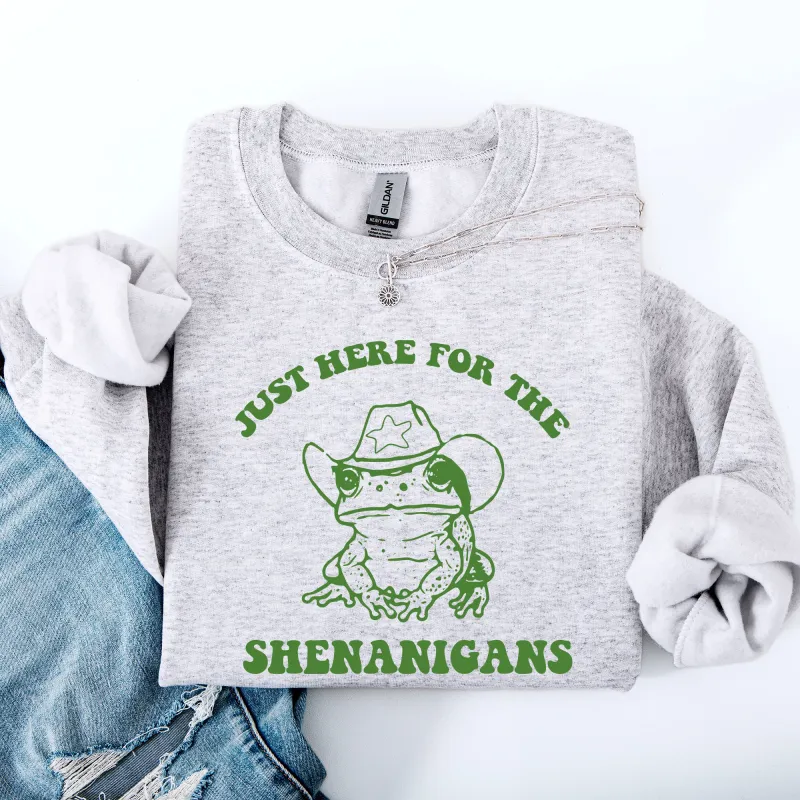 Shenanigans, Frog, Sheriff, Funny, St Patrick's Day, Shamrock, Clover, Lucky, Leprechaun Sweatshirt sold by Refinery Number One