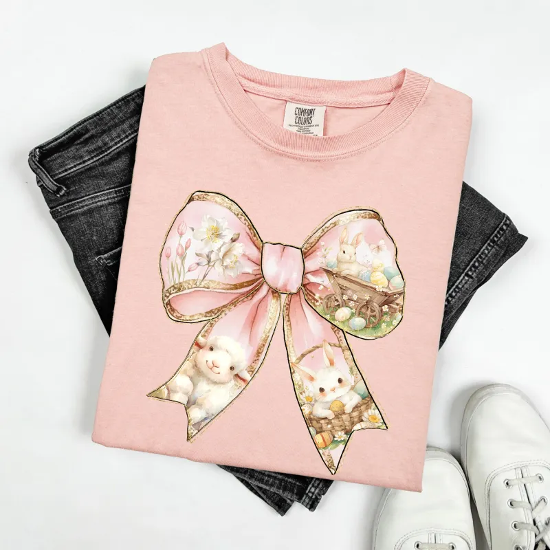 Adorable Bow, Ribbon, Easter, Bunny, Jesus, Rabbit, Holiday Tshirt Comfort Colors T-Shirt sold by Refinery Number One