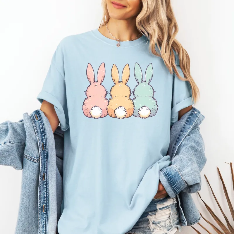 Adorable Bunnies In A Row, Easter, Bunny, Jesus, Rabbit, Holiday Tshirt Comfort Colors T-Shirt sold by Refinery Number One