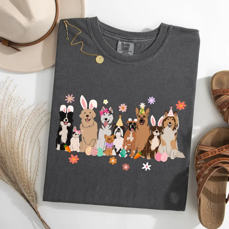 Adorable Dogs, Easter, Bunny, Jesus, Rabbit, Holiday Tshirt Comfort Colors T-Shirt sold by Refinery Number One