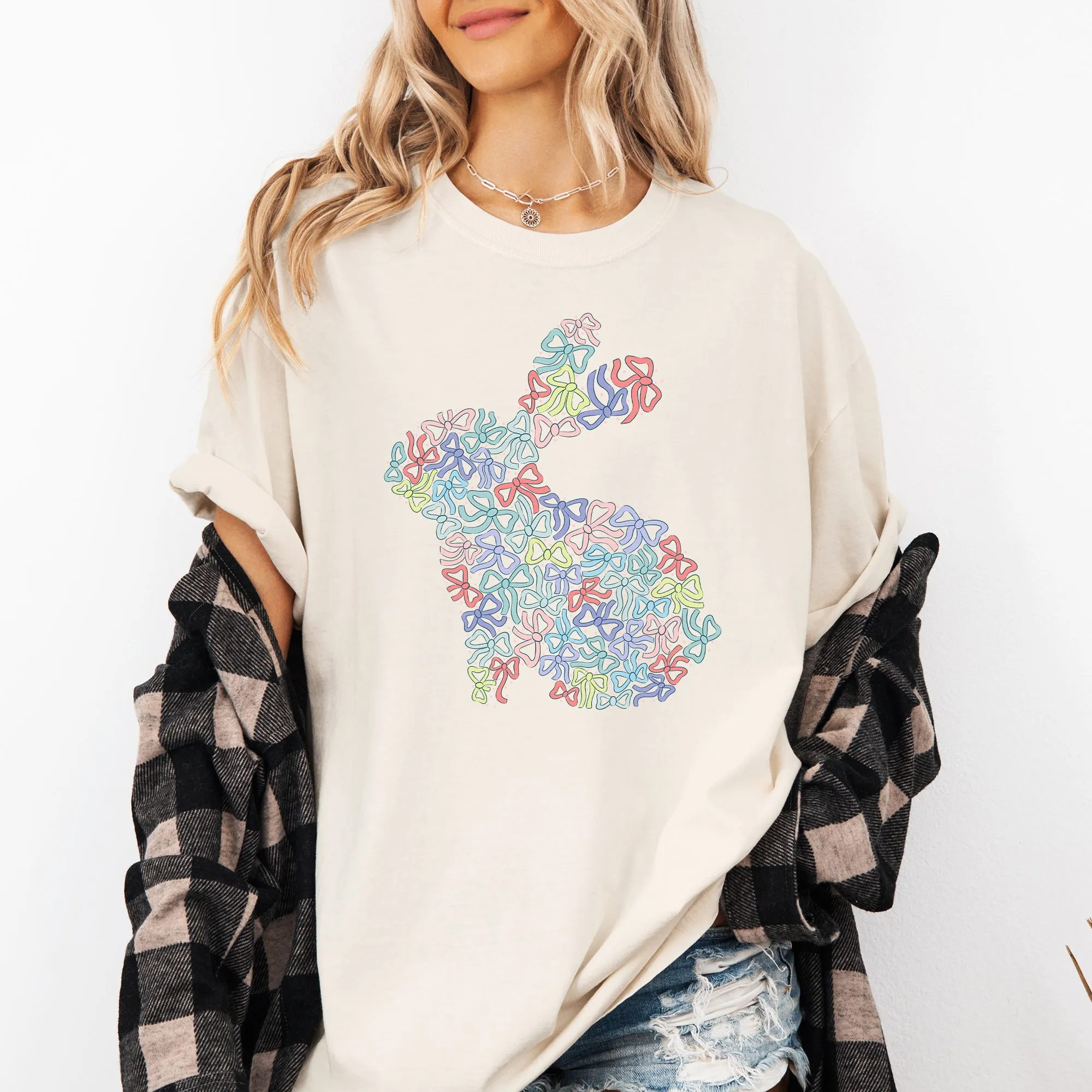 Colorful Bows, Easter, Bunny, Jesus, Rabbit, Holiday Tshirt Comfort Colors T-Shirt sold by Refinery Number One product image thumbnail 4