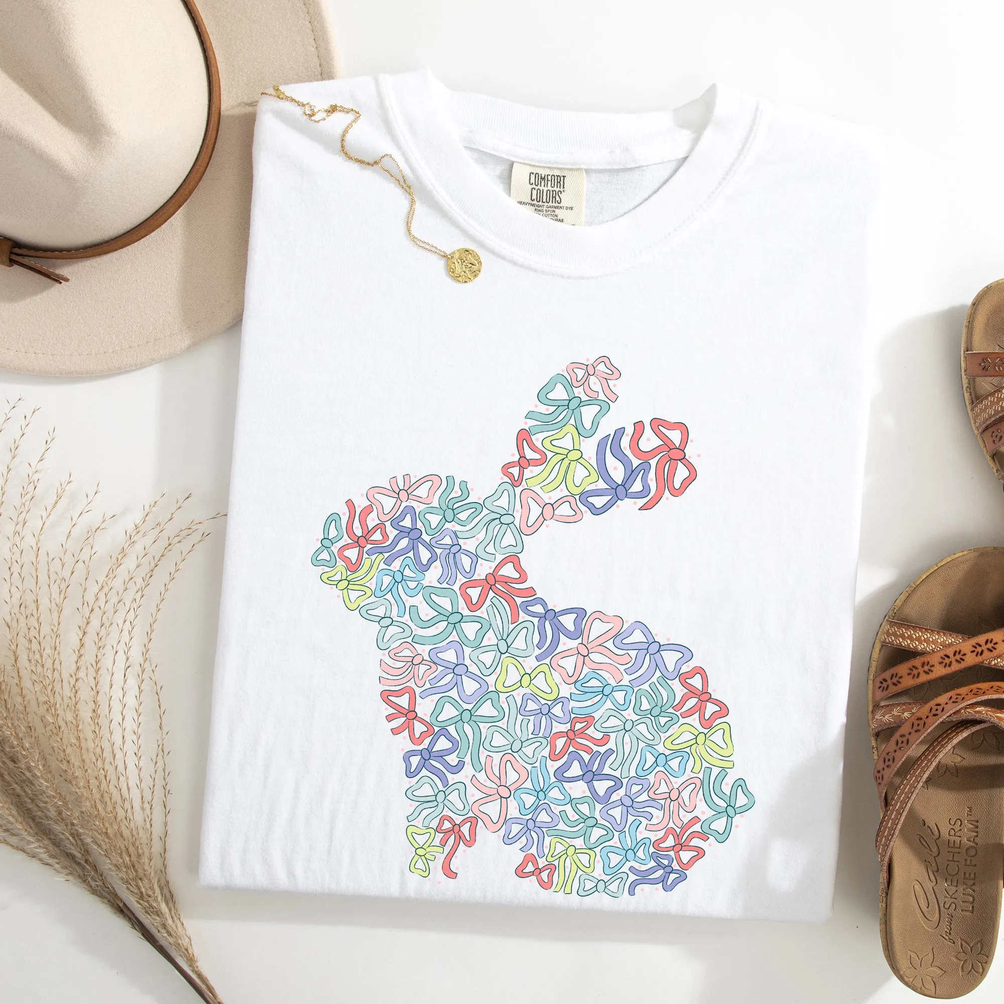 Colorful Bows, Easter, Bunny, Jesus, Rabbit, Holiday Tshirt Comfort Colors T-Shirt sold by Refinery Number One product image thumbnail 2