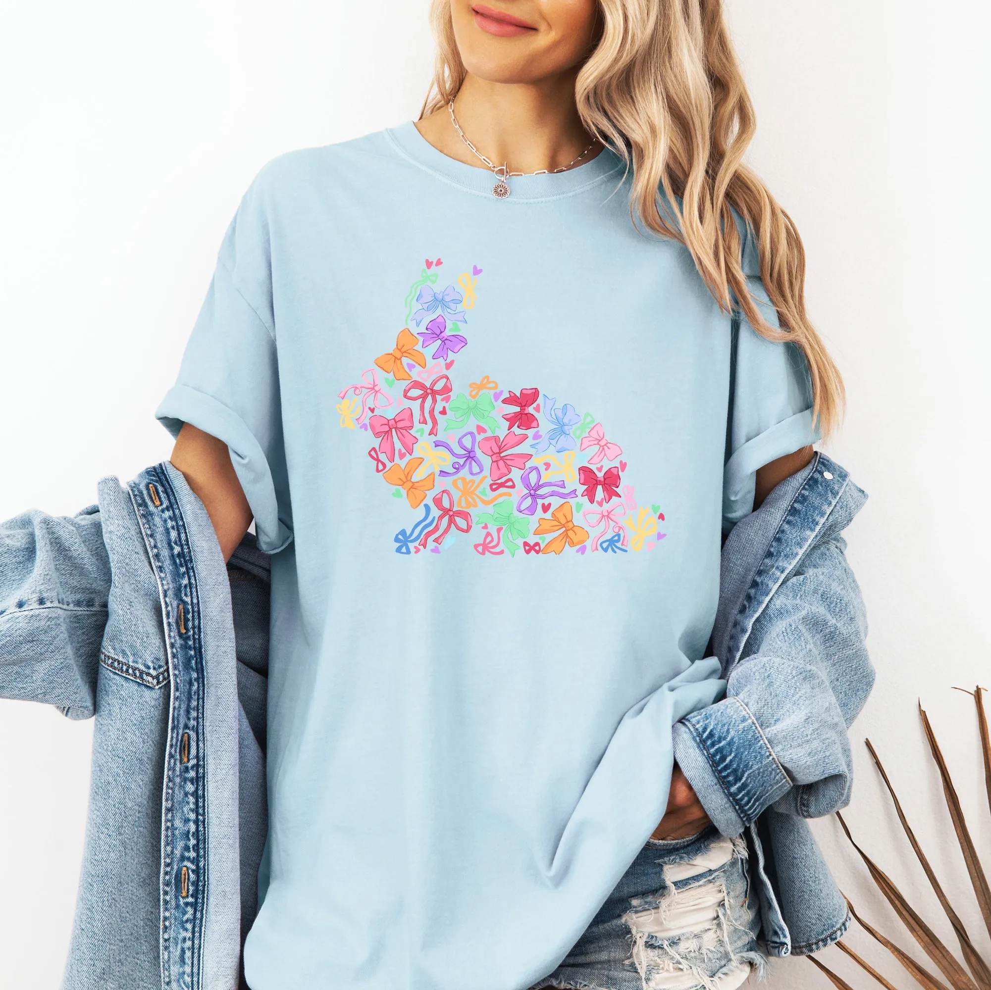 Colorful Ribbons, Easter, Bunny, Jesus, Rabbit, Holiday Tshirt Comfort Colors T-Shirt sold by Refinery Number One product image thumbnail 4