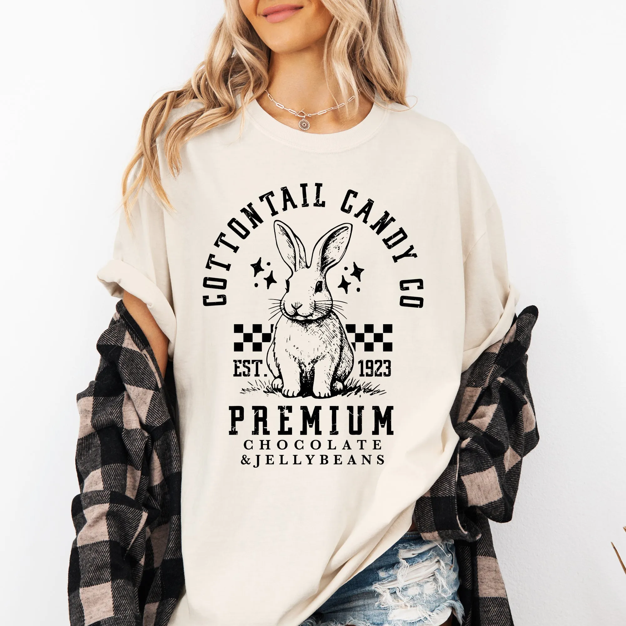 Cottontail Candy, Easter, Bunny, Jesus, Rabbit, Holiday Tshirt Comfort Colors T-Shirt sold by Refinery Number One product image thumbnail 3