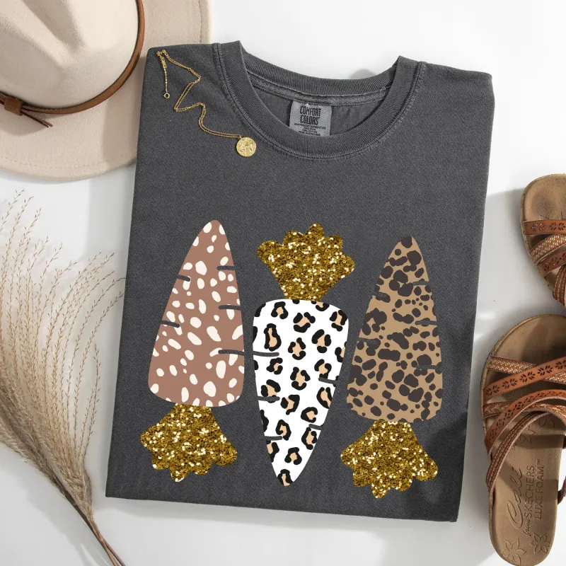 Leopard Print Carrots, Easter, Bunny, Jesus, Rabbit, Holiday Tshirt Comfort Colors T-Shirt sold by Refinery Number One