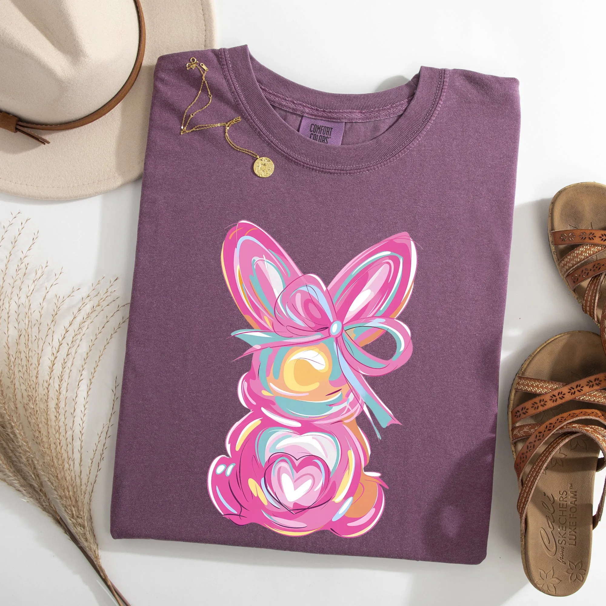 Painted Pastel Bunny, Easter, Bunny, Jesus, Rabbit, Holiday Tshirt Comfort Colors T-Shirt sold by Refinery Number One product image thumbnail 2