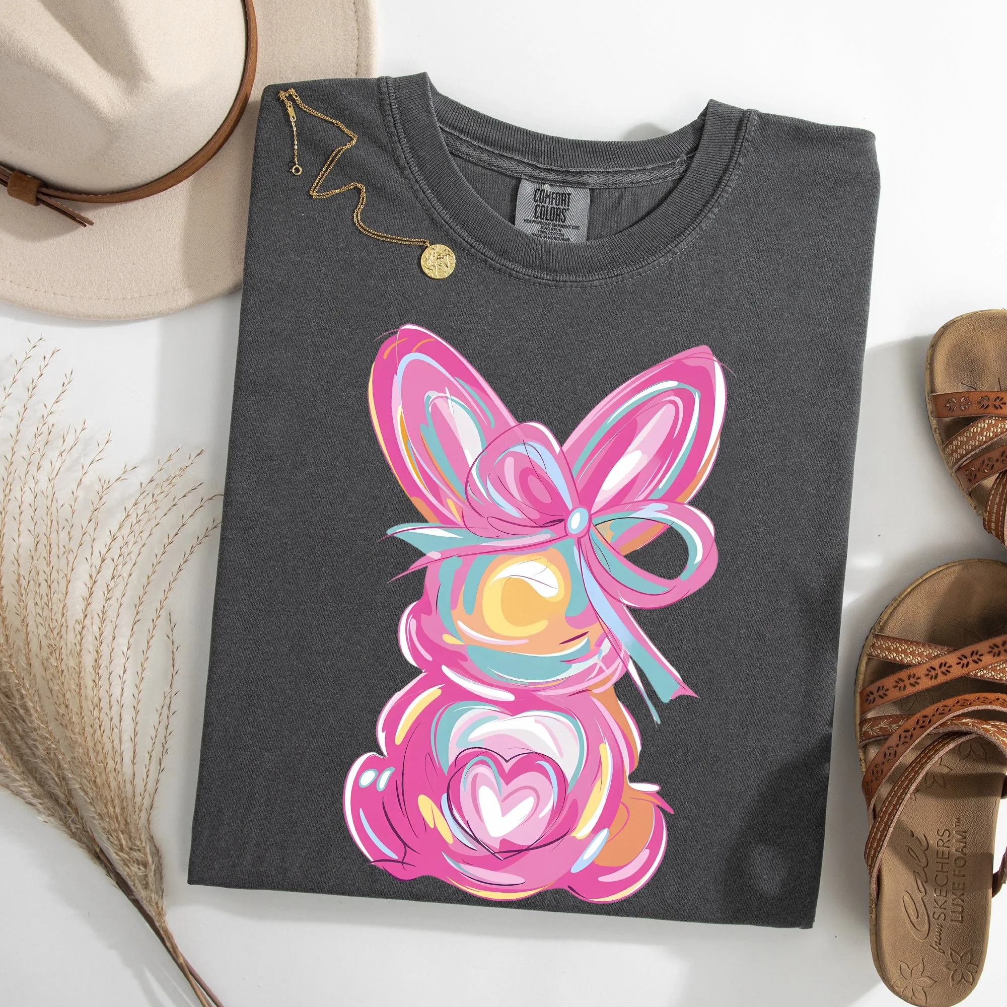 Painted Pastel Bunny, Easter, Bunny, Jesus, Rabbit, Holiday Tshirt Comfort Colors T-Shirt sold by Refinery Number One product image thumbnail 3