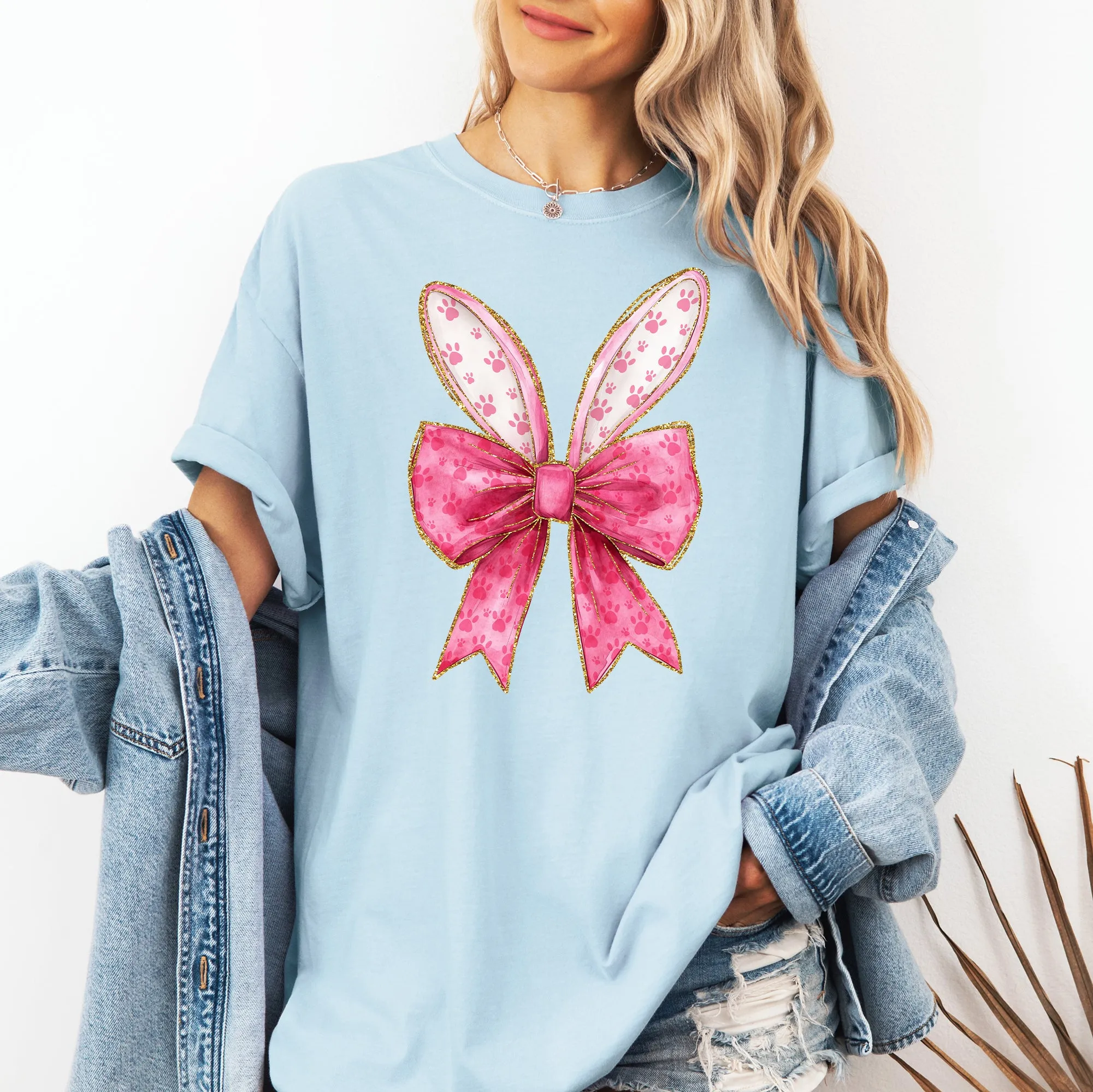 Pink Coquette, Rabbit Ears, Easter, Bunny, Jesus, Rabbit, Holiday Tshirt Comfort Colors T-Shirt sold by Refinery Number One product image thumbnail 4